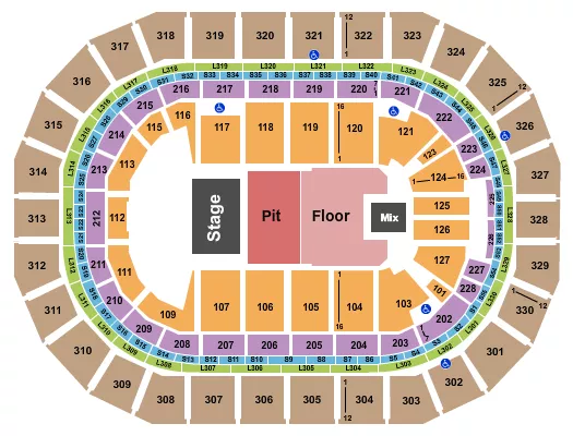 seating chart for Canada Life Centre - City and Colour - eventticketscenter.com
