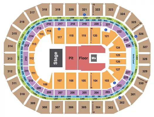 seating chart for Canada Life Centre - Endstage GA Pit/RSV Flr - eventticketscenter.com