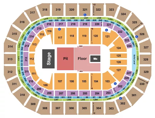 seating chart for Canada Life Centre - Endstage Pit - eventticketscenter.com