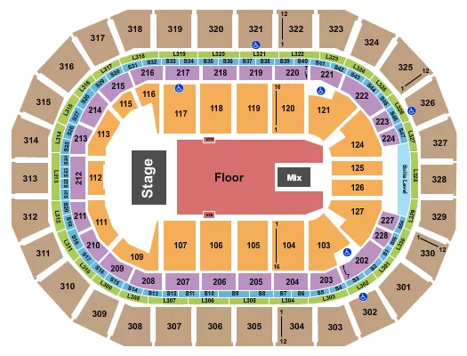 seating chart for Canada Life Centre - Endstage Reserved Floor 2 - eventticketscenter.com