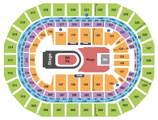 seating chart for Canada Life Centre - Kane Brown - eventticketscenter.com