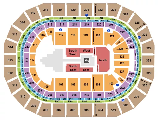 seating chart for Canada Life Centre - WWE 2 - eventticketscenter.com