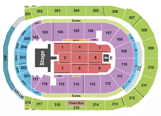 seating chart for Canada Life Place - Bryan Adams - eventticketscenter.com