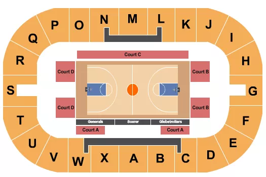 seating chart for WinSport Event Centre At Canada Olympic Park - Basketball - Globetrotters - eventticketscenter.com