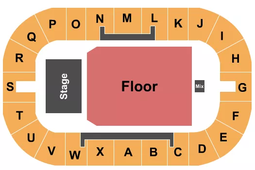 seating chart for WinSport Event Centre At Canada Olympic Park - Endstage Reserved - eventticketscenter.com