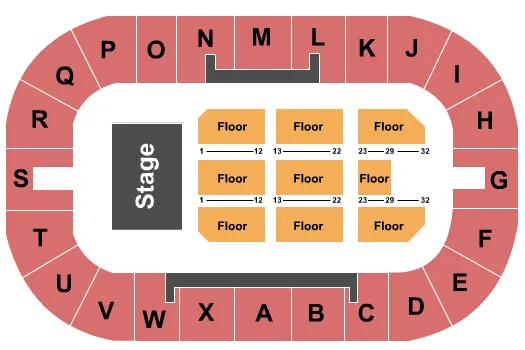 seating chart for WinSport Event Centre At Canada Olympic Park - Reserved Floor - eventticketscenter.com