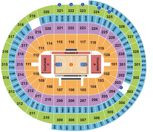 seating chart for Canadian Tire Centre - Basketball - Globetrotters - eventticketscenter.com