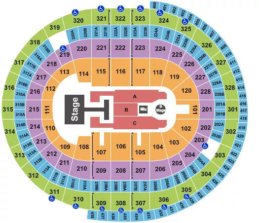 seating chart for Canadian Tire Centre - Disney Descendants - eventticketscenter.com