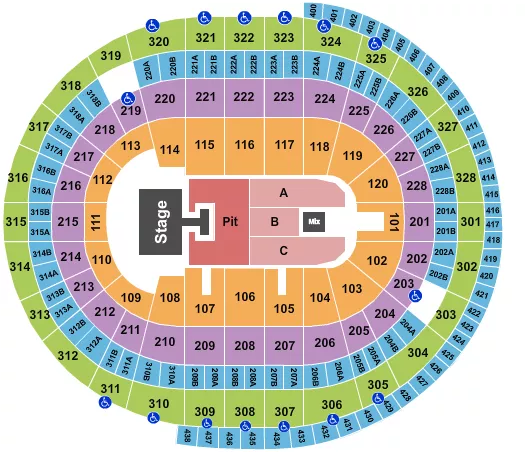 seating chart for Canadian Tire Centre - Jordan Davis - eventticketscenter.com