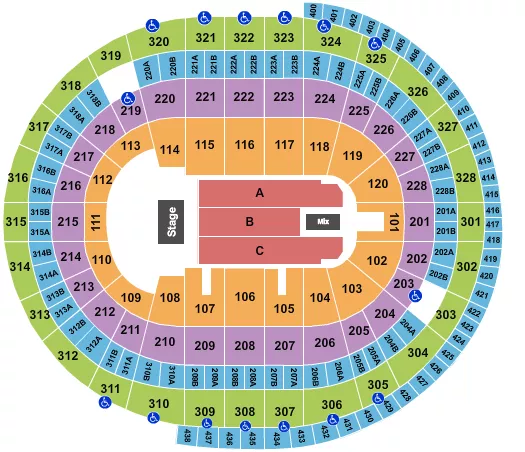 seating chart for Canadian Tire Centre - Jordan Peterson - eventticketscenter.com