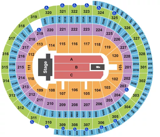 seating chart for Canadian Tire Centre - TSO - eventticketscenter.com