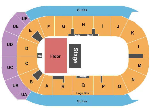 seating chart for Co-Op Place - Theory Of A Deadman - eventticketscenter.com