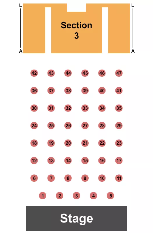 seating chart for Canfor Culture & Events Centre - Tables - eventticketscenter.com
