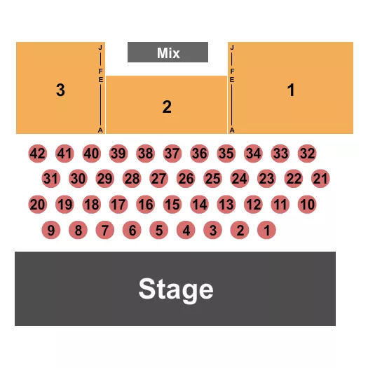 seating chart for Cannery Hotel & Casino - Endstage Tables - eventticketscenter.com