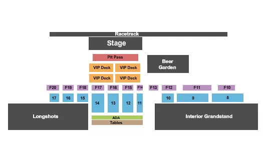 seating chart for Canterbury Park - Canterbury Park Concert Series - eventticketscenter.com