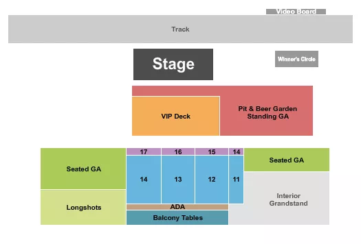 seating chart for Canterbury Park - Concerts 4 - eventticketscenter.com