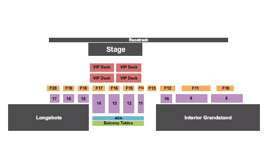 seating chart for Canterbury Park - Concerts 2 - eventticketscenter.com