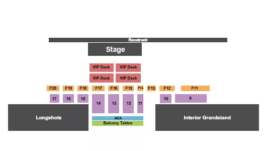 seating chart for Canterbury Park - Concerts 3 - eventticketscenter.com