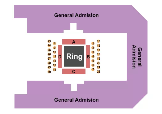 seating chart for Canton Memorial Civic Center - Boxing - eventticketscenter.com