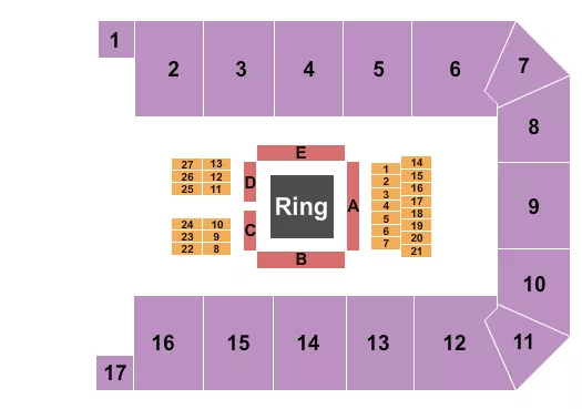 seating chart for Canton Memorial Civic Center - MMA - eventticketscenter.com