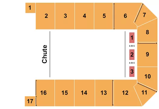 seating chart for Canton Memorial Civic Center - Rodeo 2 - eventticketscenter.com