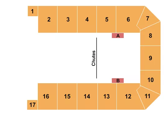 seating chart for Canton Memorial Civic Center - Rodeo - eventticketscenter.com