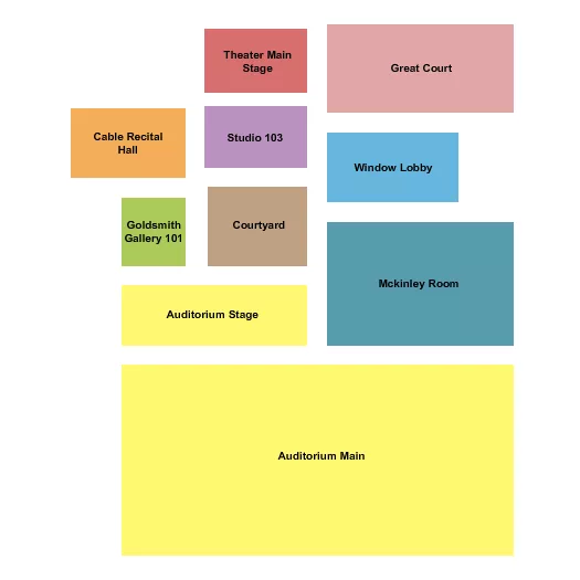 seating chart for Canton Memorial Civic Center - Gold Jacket Dinner - eventticketscenter.com