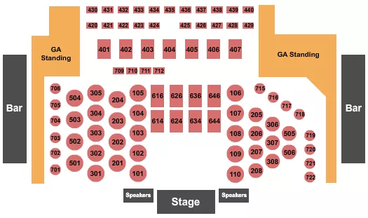 seating chart for Canyon Club - Agoura Hills - Endstage - Rsvd Tables 9 - eventticketscenter.com