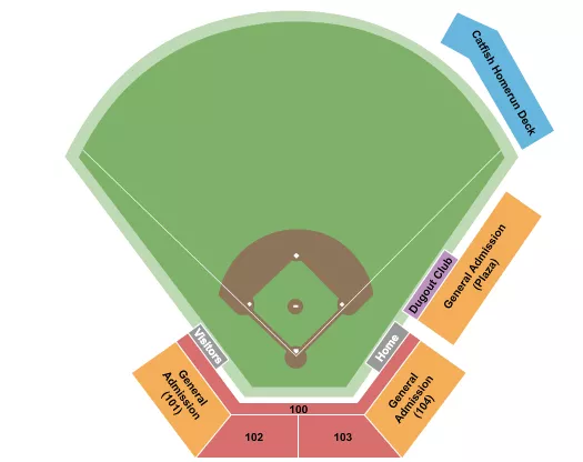 seating chart for Capaha Field - Baseball - eventticketscenter.com