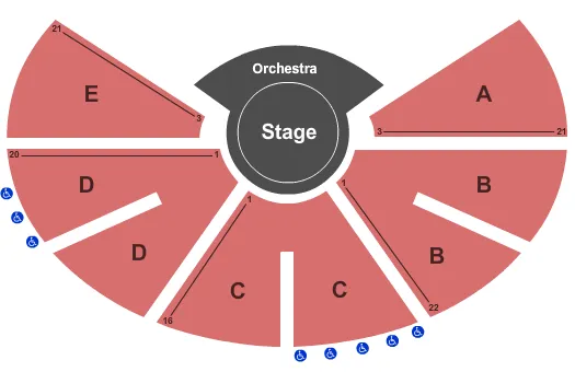 seating chart for Cape Cod Melody Tent - Halfhouse Centerstage - eventticketscenter.com