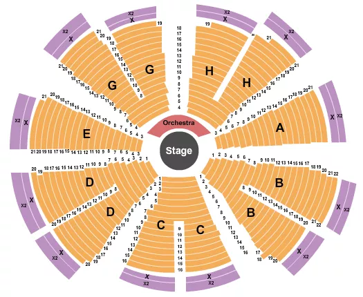 seating chart for Cape Cod Melody Tent - Full House - eventticketscenter.com