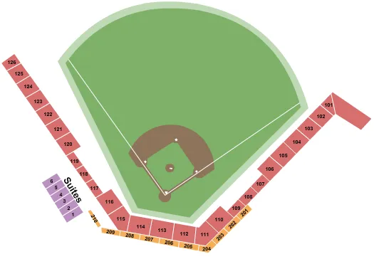 seating chart for Capital Credit Union Park - Baseball - eventticketscenter.com
