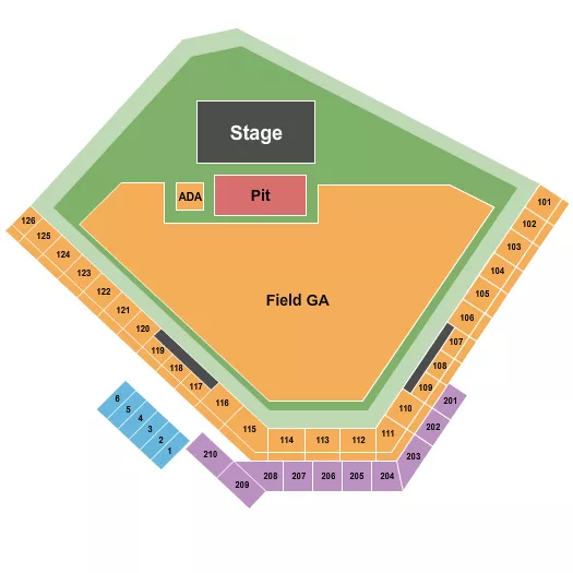 seating chart for Capital Credit Union Park - Concert 3 - eventticketscenter.com