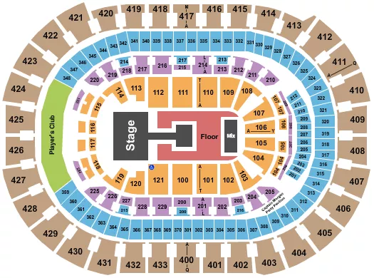 seating chart for Capital One Arena - Ateez - eventticketscenter.com