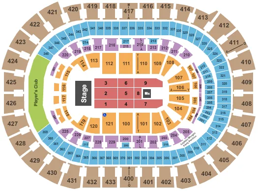 seating chart for Capital One Arena - Endstage 3 - eventticketscenter.com