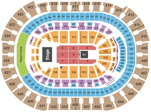 seating chart for Capital One Arena - Endstage 7 - eventticketscenter.com