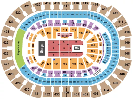 seating chart for Capital One Arena - Endstage 8 - eventticketscenter.com
