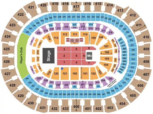 seating chart for Capital One Arena - Endstage 8 - eventticketscenter.com