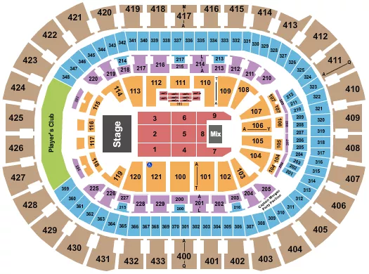 seating chart for Capital One Arena - Endstage 8 - eventticketscenter.com