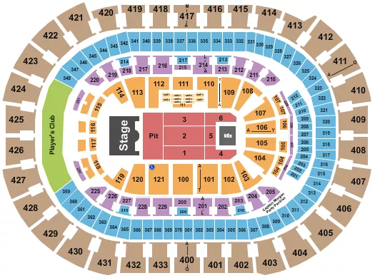 seating chart for Capital One Arena - Endstage GA Pit - eventticketscenter.com