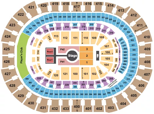 seating chart for Capital One Arena - Peso Pluma - eventticketscenter.com