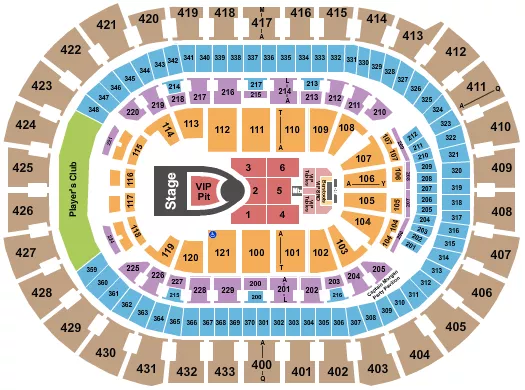 seating chart for Capital One Arena - Usher 2 - eventticketscenter.com