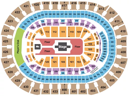 seating chart for Capital One Arena - Zach Bryan - eventticketscenter.com