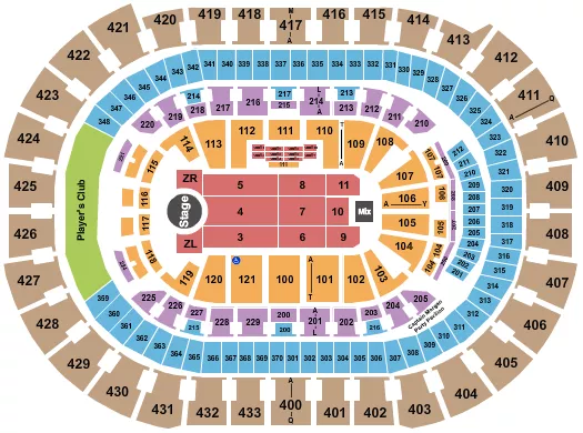 seating chart for Capital One Arena - Zayn - eventticketscenter.com