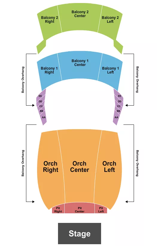 seating chart for Capital One Hall - End Stage - eventticketscenter.com