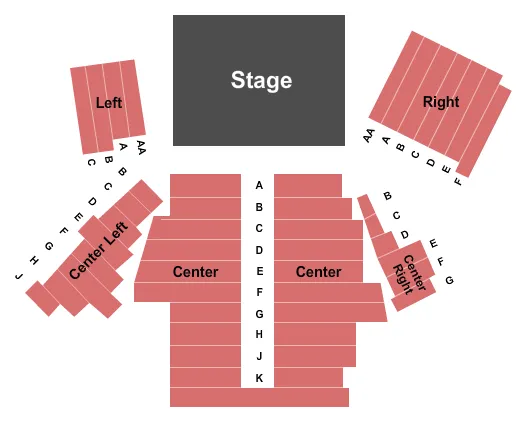 seating chart for Capital Repertory Theatre - Endstage - eventticketscenter.com