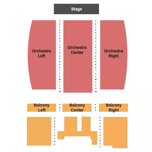 seating chart for Capitol Center For The Arts - NH - End Stage - eventticketscenter.com