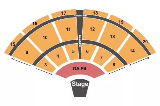 seating chart for Capitol Federal Amphitheater - Endstage GA - eventticketscenter.com