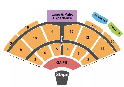 seating chart for Capitol Federal Amphitheater - Endstage GA - eventticketscenter.com