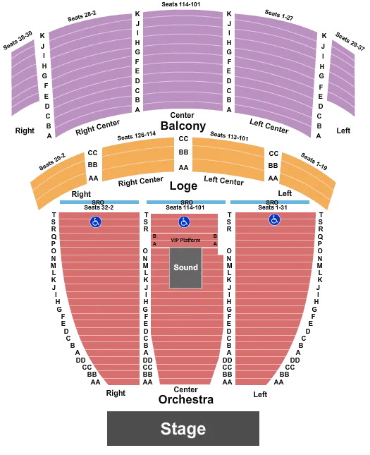 seating chart for Capitol Theatre - Port Chester - End Stage - eventticketscenter.com